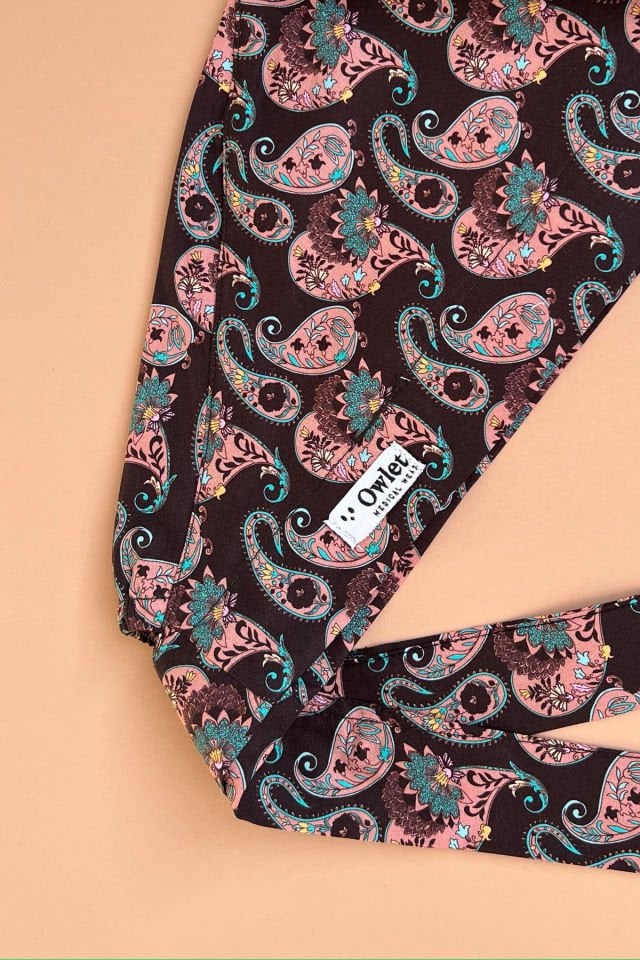 Kahverengi Şal Desenli Cerrahi Tesettür Bone