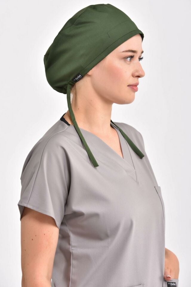 Likralı Haki Yeşili Cerrahi Bone