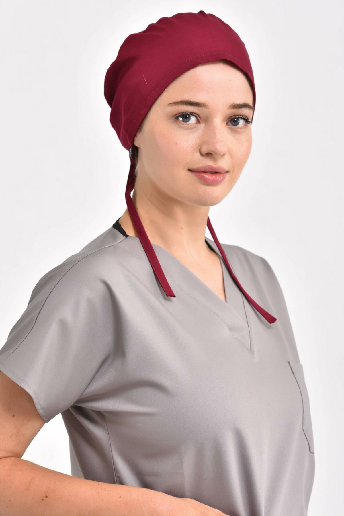 Likralı Bordo Cerrahi Bone
