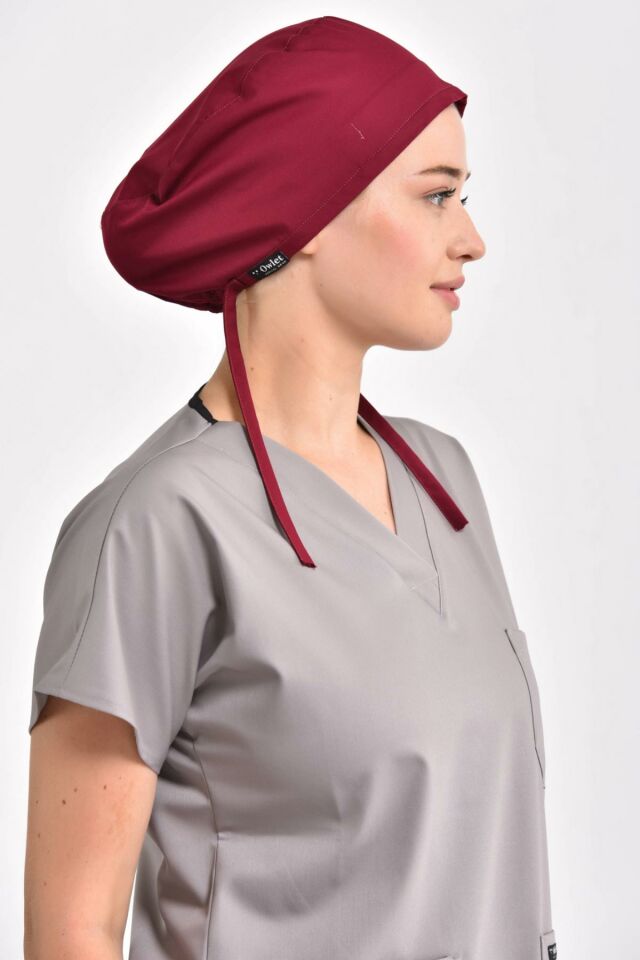 Likralı Bordo Cerrahi Bone