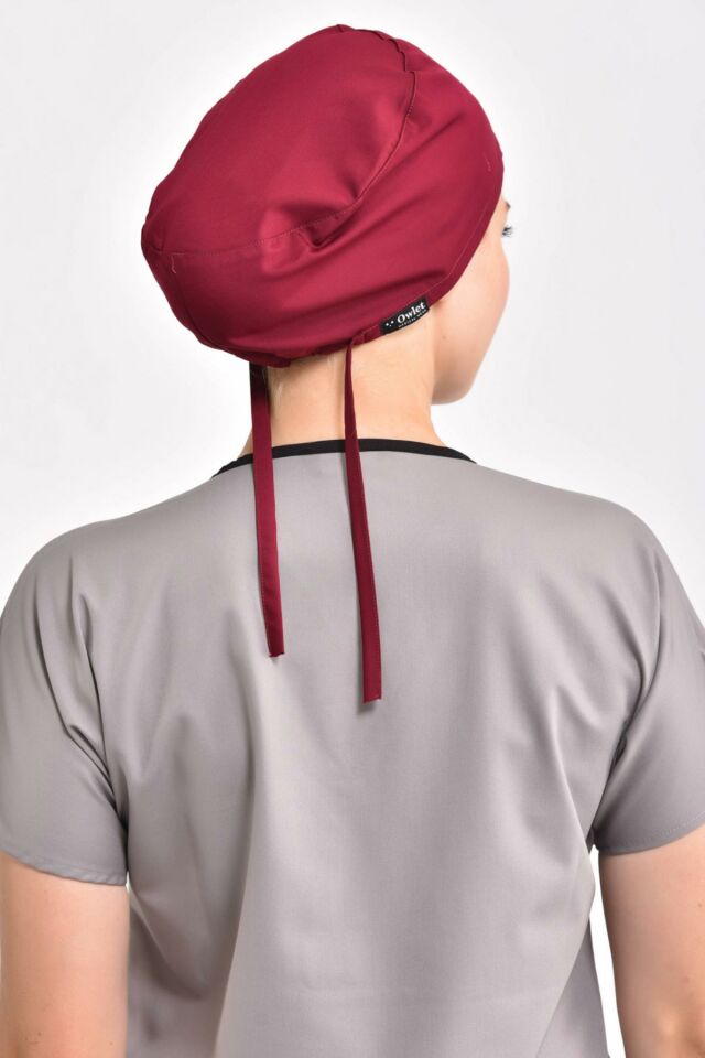 Likralı Bordo Cerrahi Bone