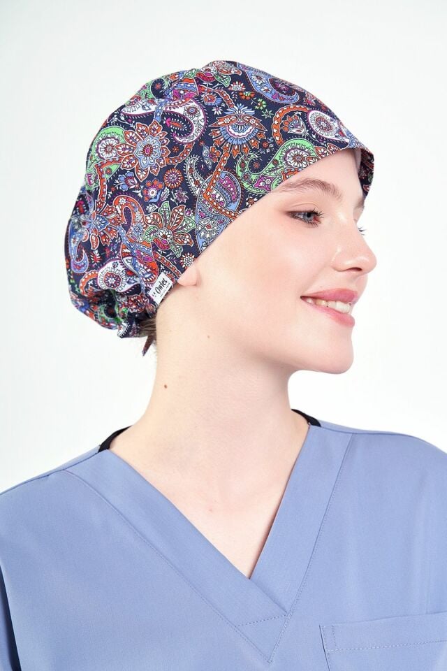 Renkli Şal Desenli Cerrahi Bone