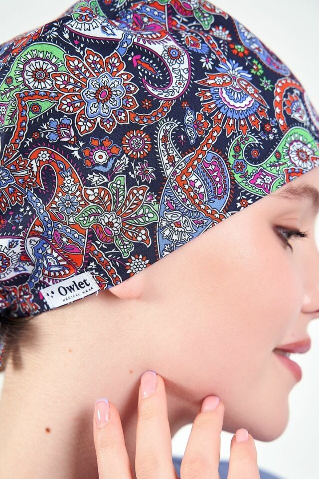 Renkli Şal Desenli Cerrahi Bone