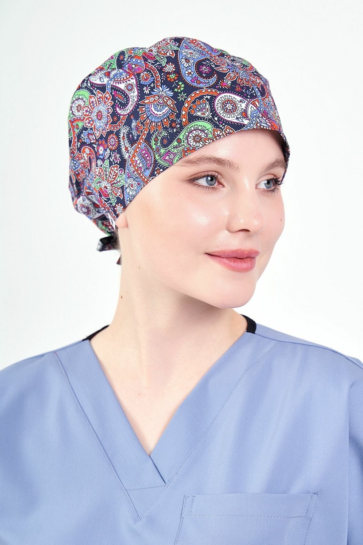 Renkli Şal Desenli Cerrahi Bone