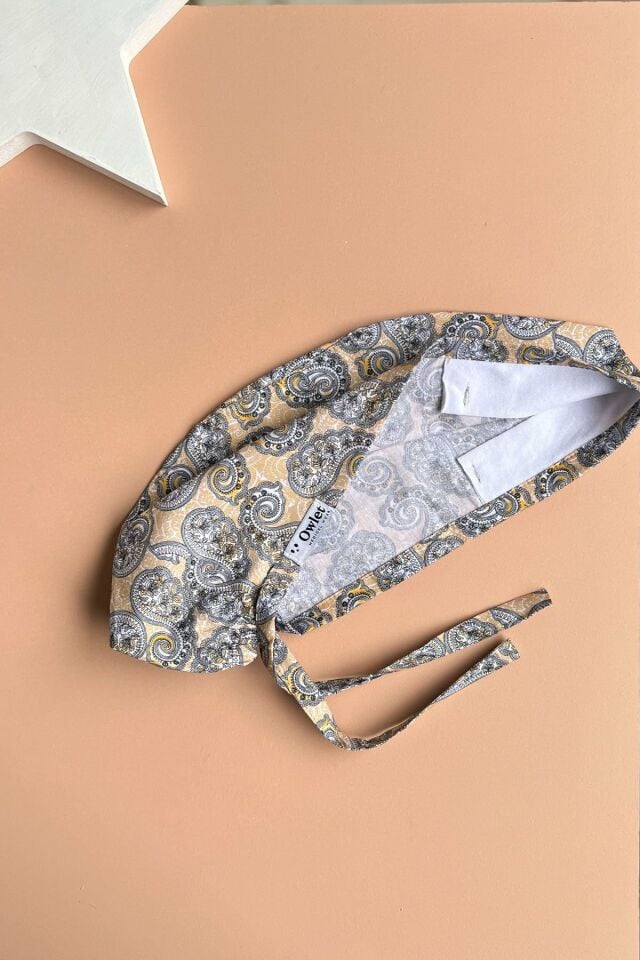 Sarı Şal Desenli Cerrahi Bone