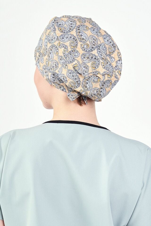 Sarı Şal Desenli Cerrahi Bone