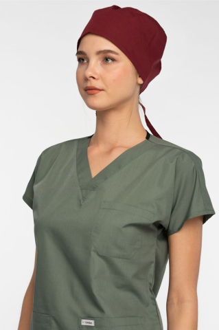 Bordo Cerrahi Hemşire Ve Doktor Bonesi - Owlet Medikal